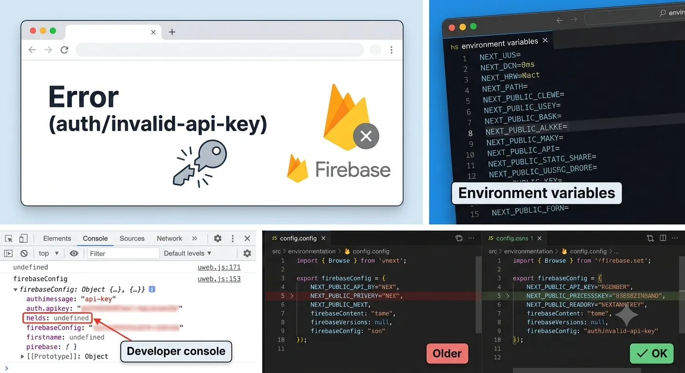 Fix: Firebase auth/invalid-api-key Error