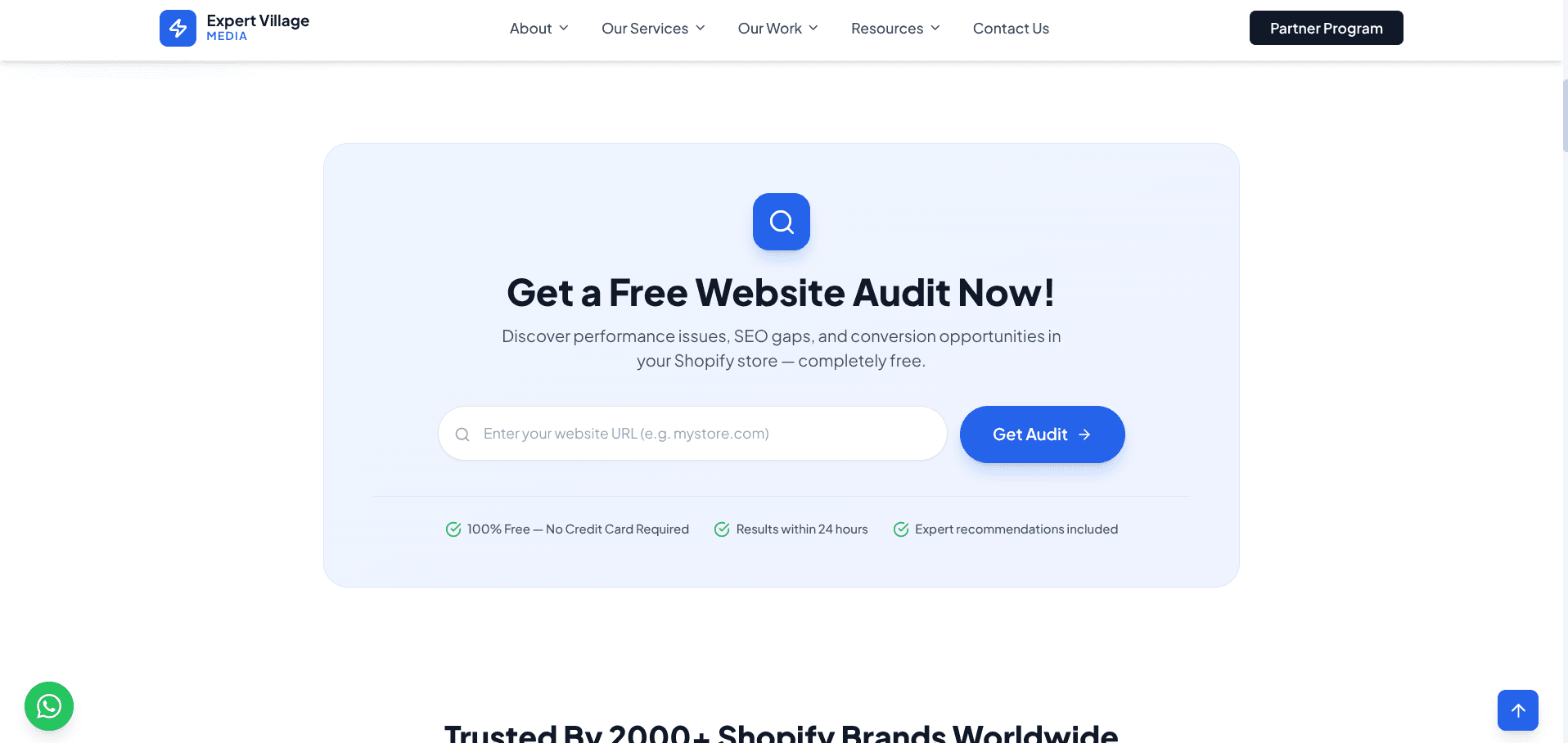Expert Village Media — services section