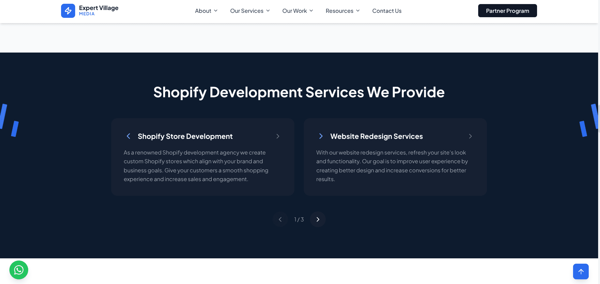 Expert Village Media — services detail page
