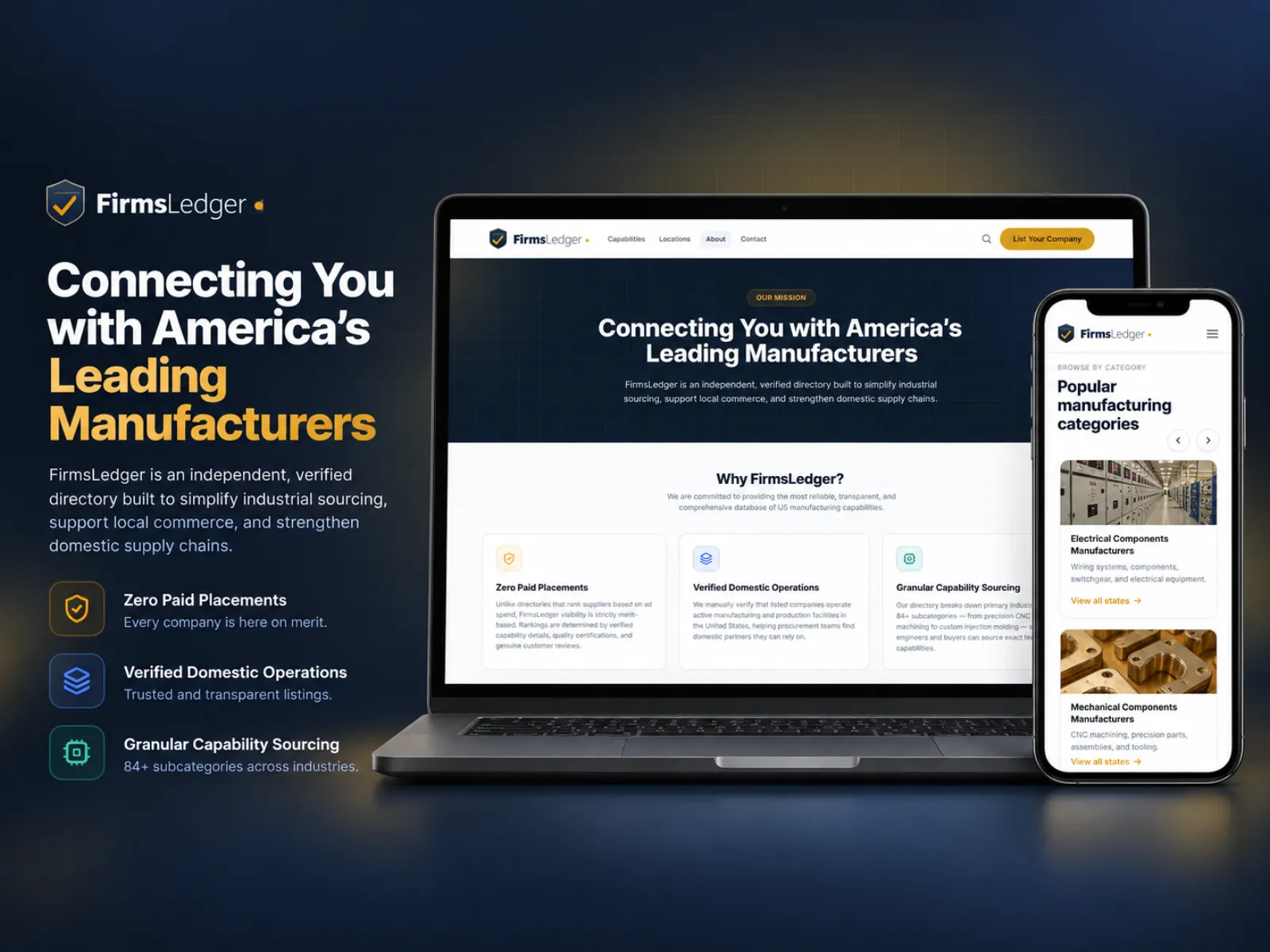 FirmsLedger: connecting you with America's leading manufacturers