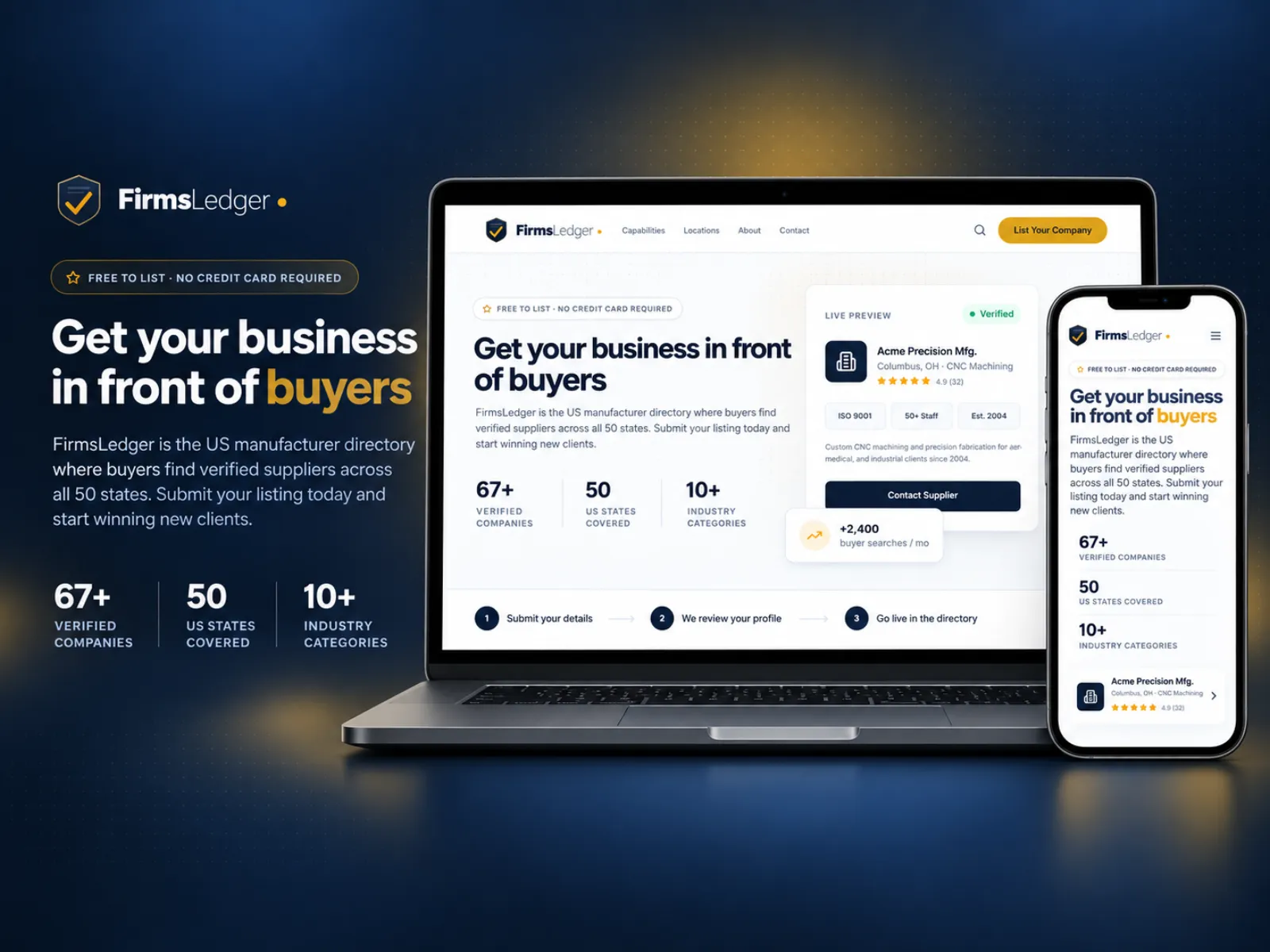 FirmsLedger: get your business in front of buyers