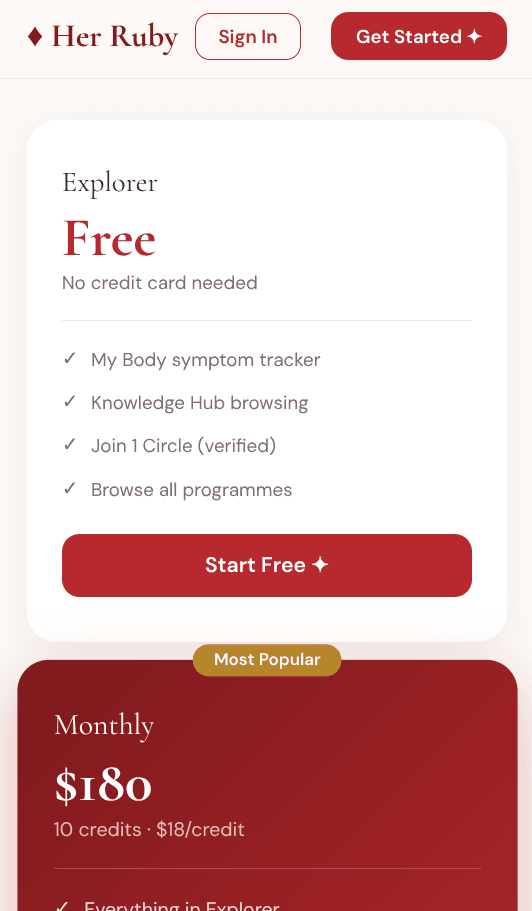 Herruby — sign up and onboarding flow