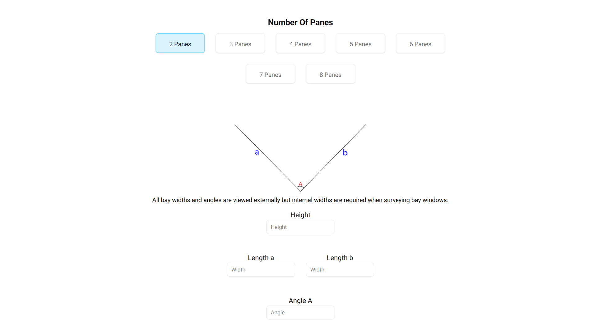 Ultra Windows — bay-window configurator with angle and survey inputs