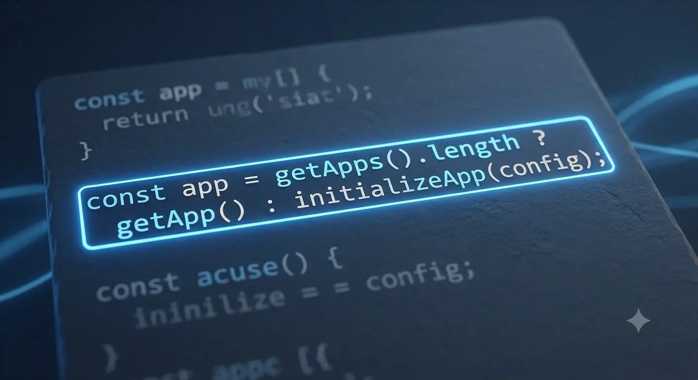 Guard clause reusing getApp() when getApps().length is truthy instead of calling initializeApp() again