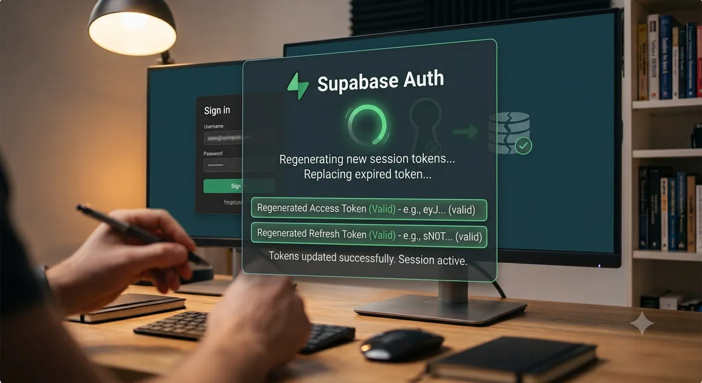 Supabase Auth regenerating a new access token and refresh token after the old session expired